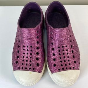 sparkly native slip ons